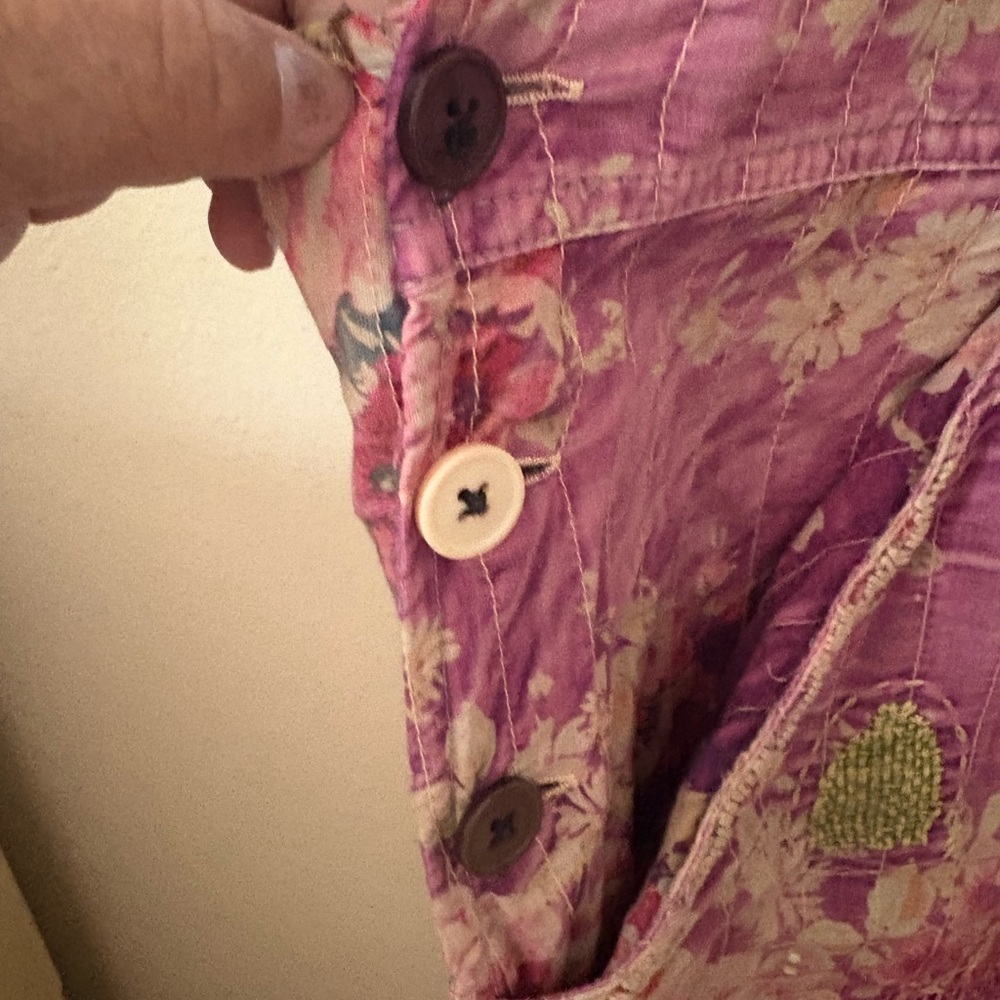 Magnolia Pearl Patchwork Overalls in Pink and Blue Gently worn. A must have!! - Picture 6 of 16